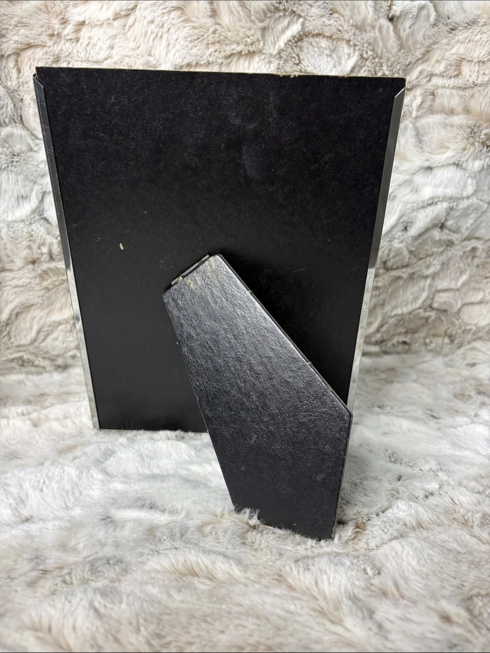 Burnes Silver-Tone 5x7 Photo Frame with Navy Mat